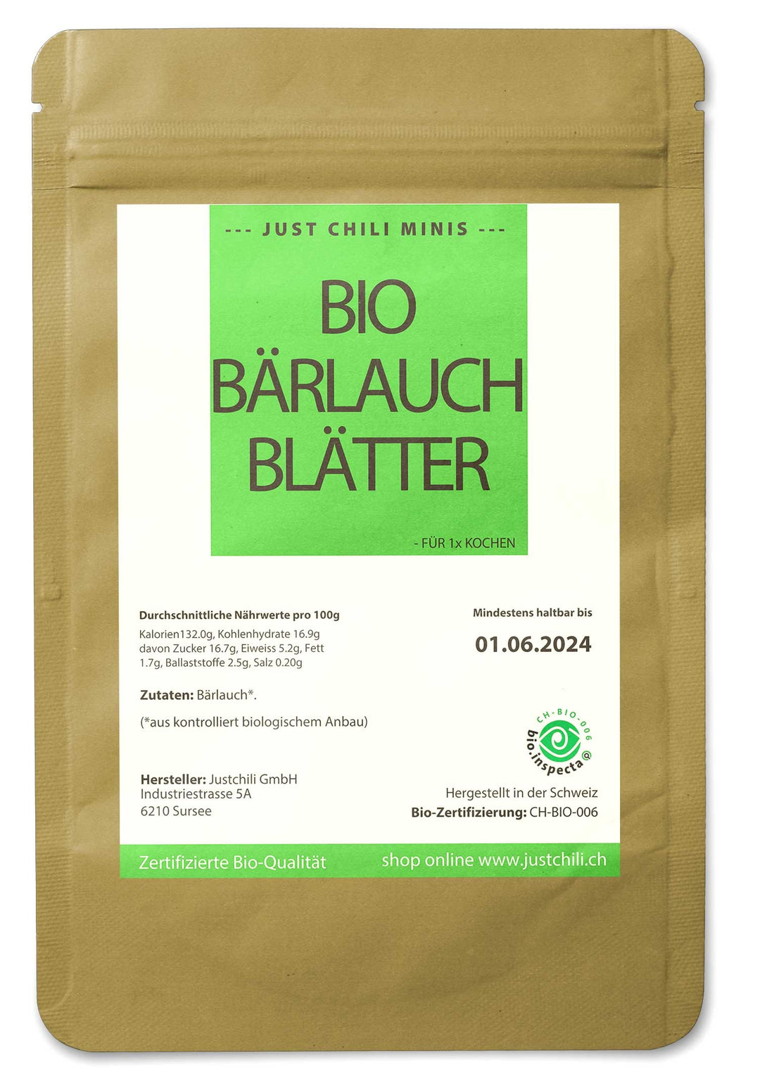 Bio Bärlauchblätter - geschnitten