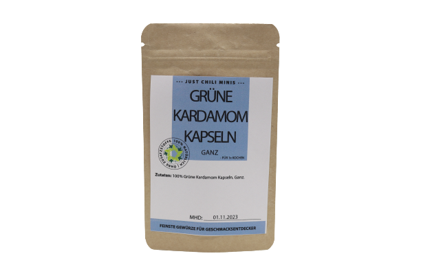 Bio Grüne Kardamom Kapseln - ganz
