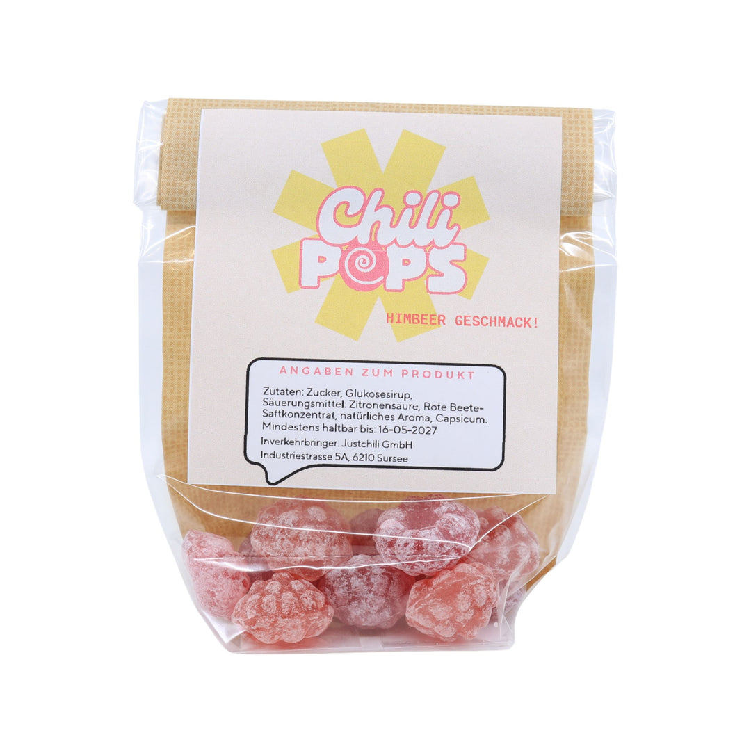 Chili Pops (scharfe Bonbons) - Himbeer Geschmack scharf!