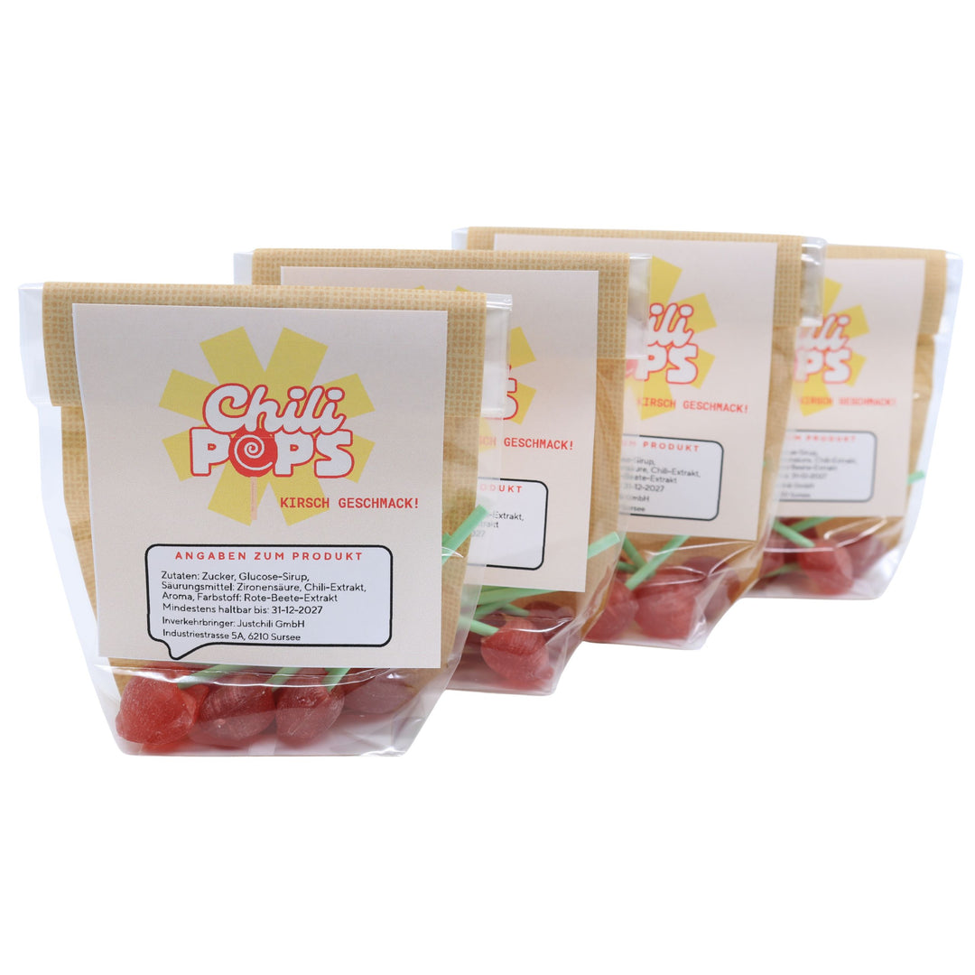 Chili Pop (scharfe Lutscher) - Kirsch Geschmack sehr scharf!