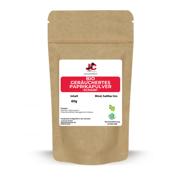 Bio Geräuchertes Paprika Pulver Scharf - gemahlen