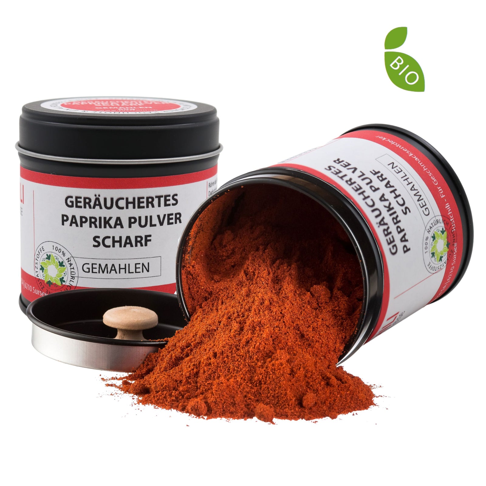 Bio Geräuchertes Paprika Pulver Scharf - gemahlen