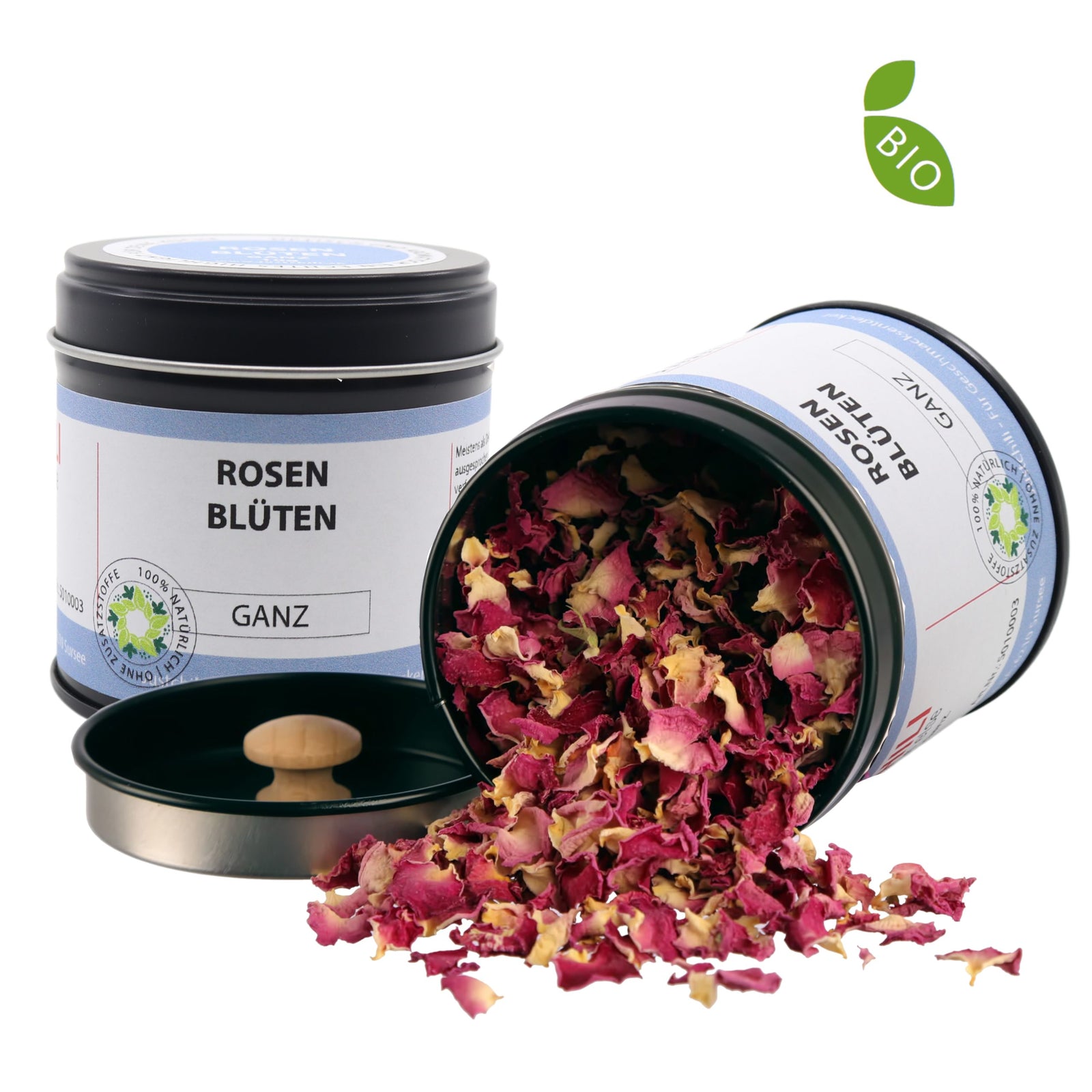 Bio Rosenblütenblätter - ganz