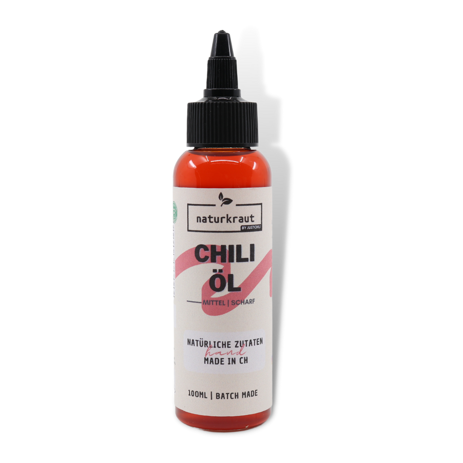 Bio Sonnenblumenöl mit Chiliflocken 0,1l "Chili Öl"
