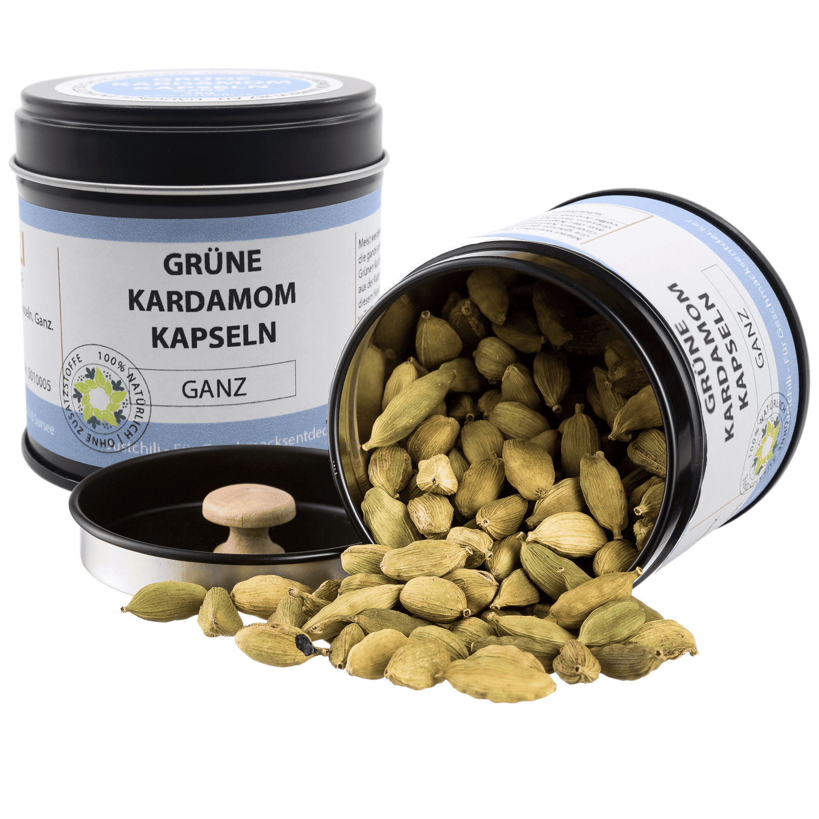 Bio Grüne Kardamom Kapseln - ganz