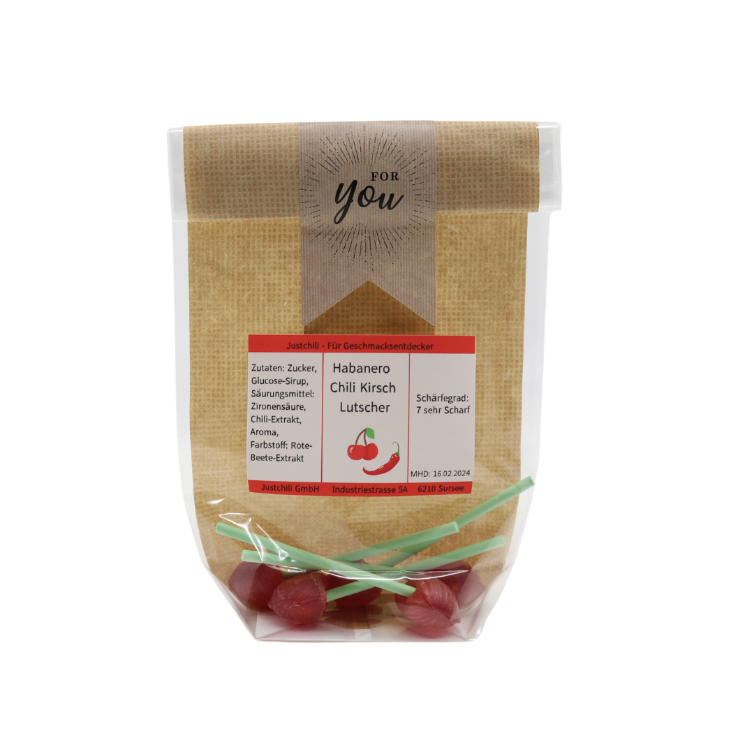 Habanero Chili Kirsch Lutscher